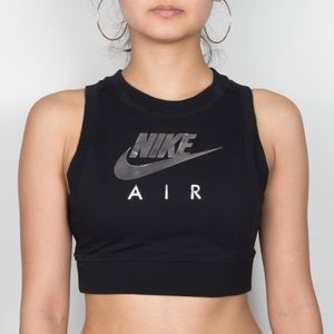 NIKE Black Air Cropped Womens Tank Top